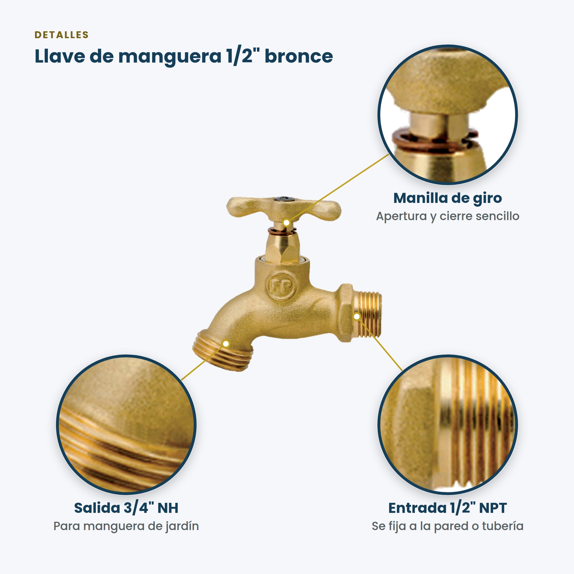 Llave de Manguera de 1/2