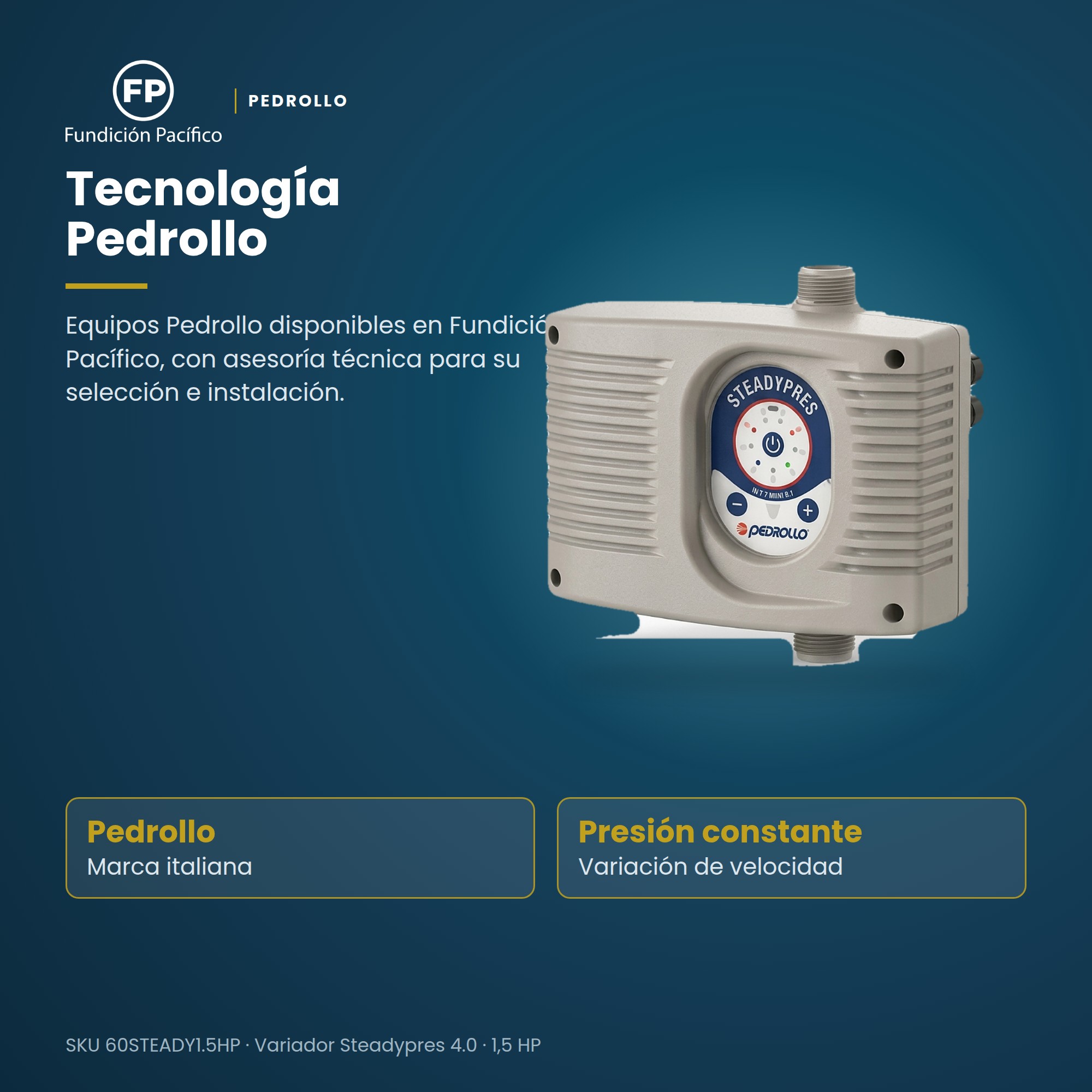 Variador de Frecuencia Pedrollo STEADYPRES 4.0 para Bombas de Agua