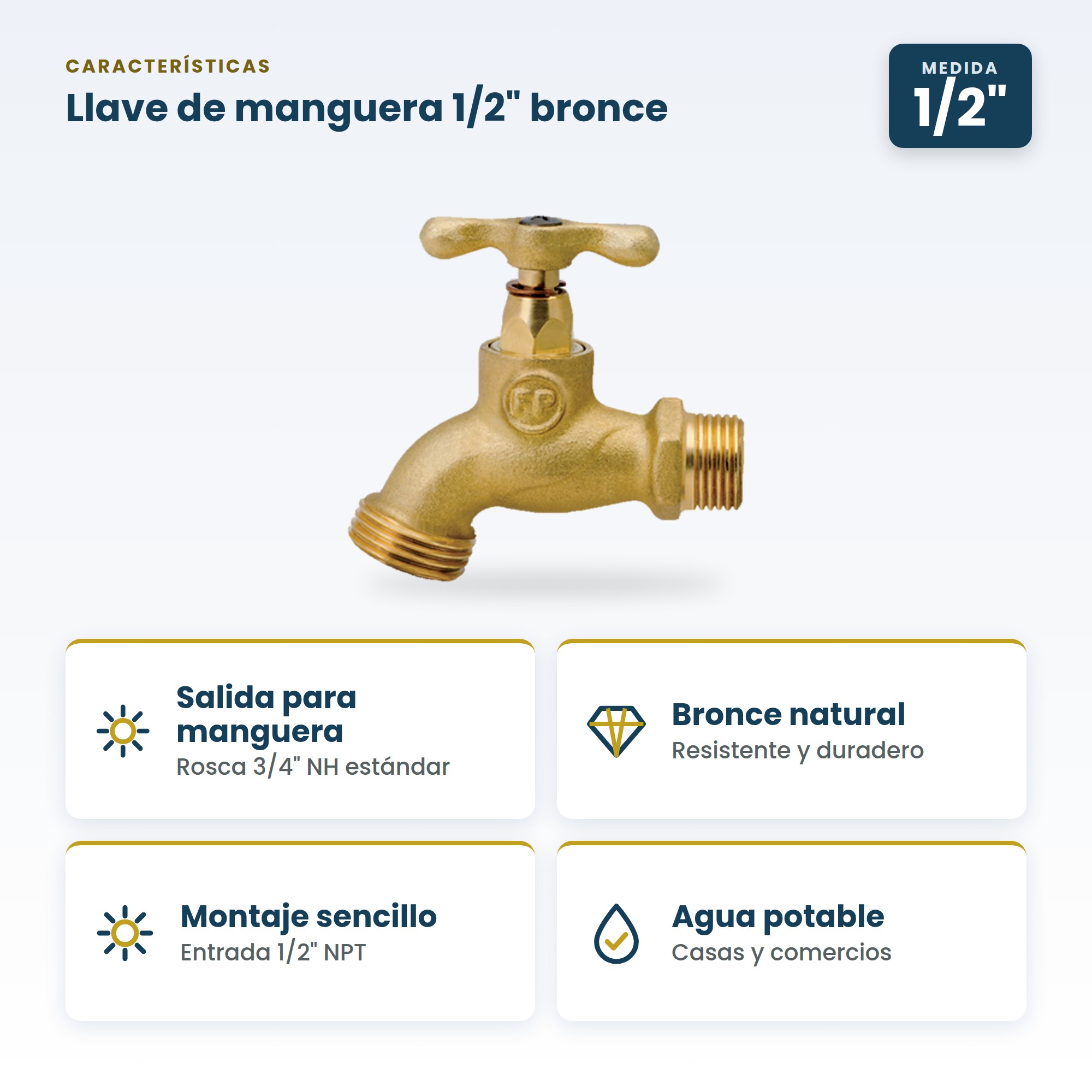 Llave de Manguera de 1/2