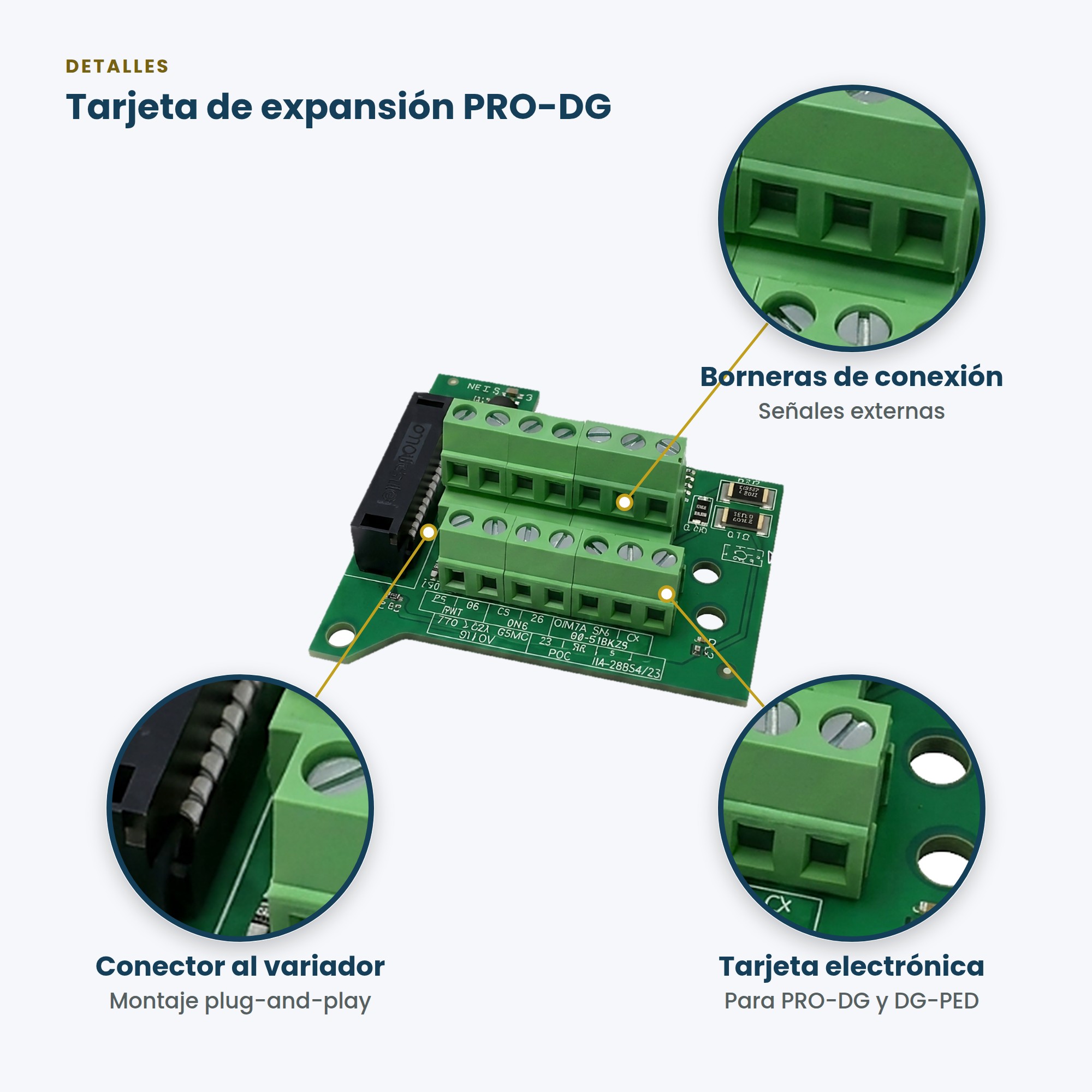 Tarjeta de expansión para variadores Pedrollo PRO-DG y DG-PED