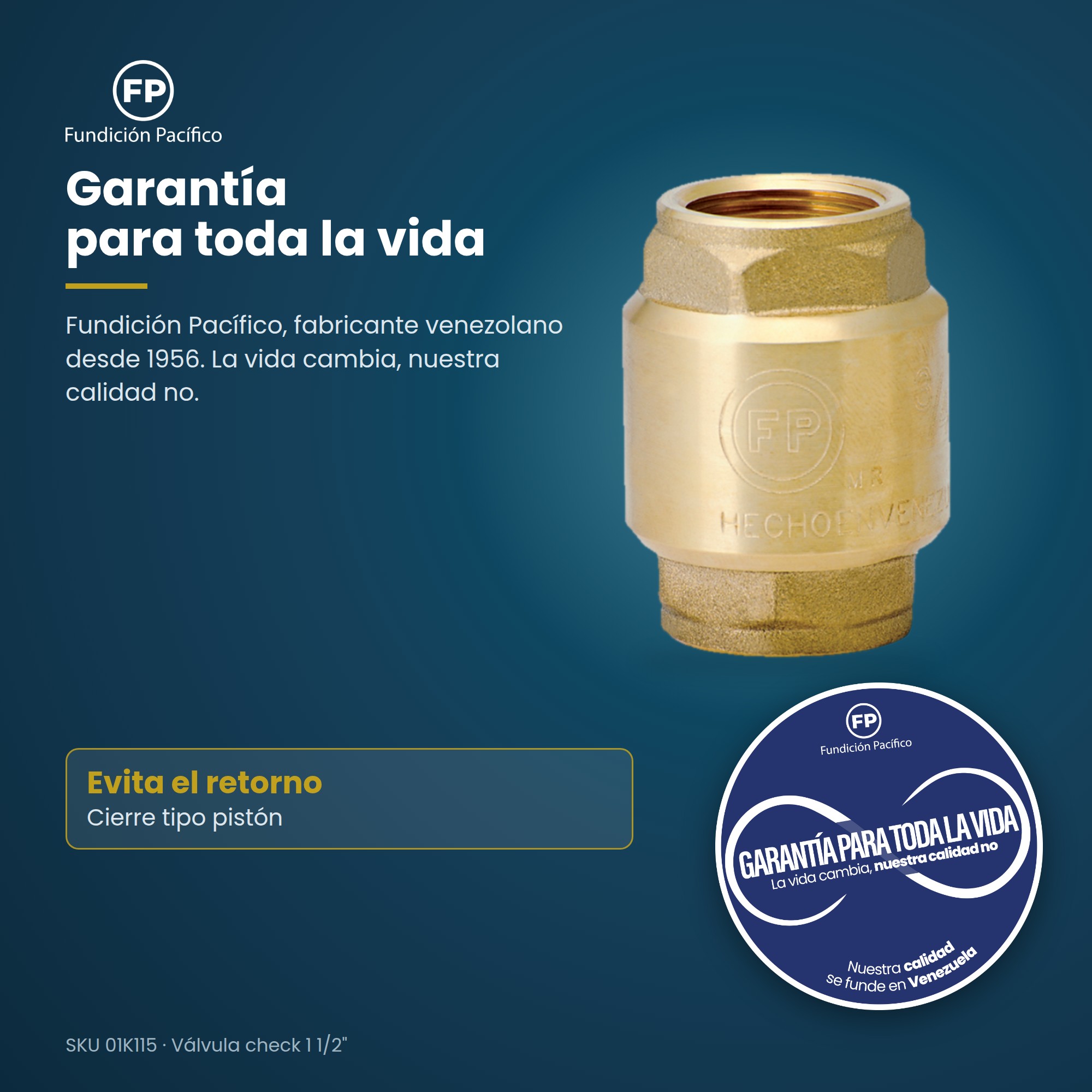 VALVULA CHECK 1 1/2'' C/M PEQ.
